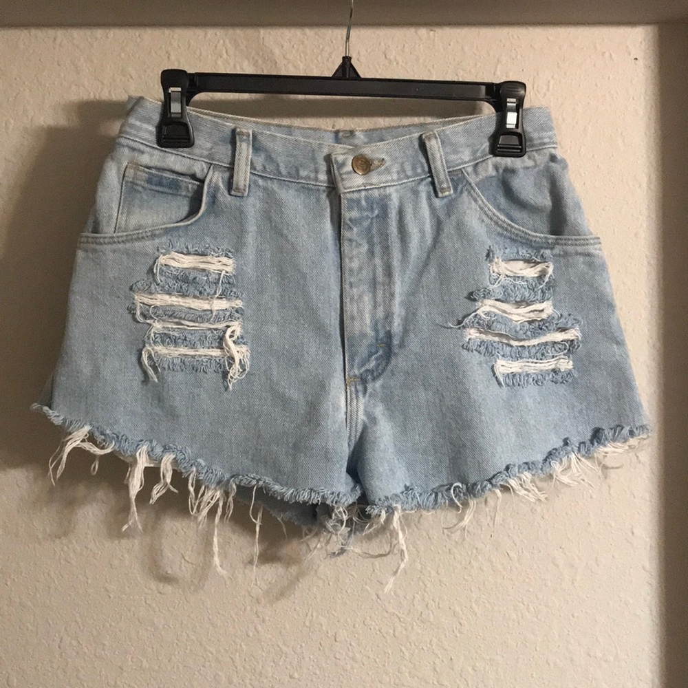 Wrangler cut off shorts light wash